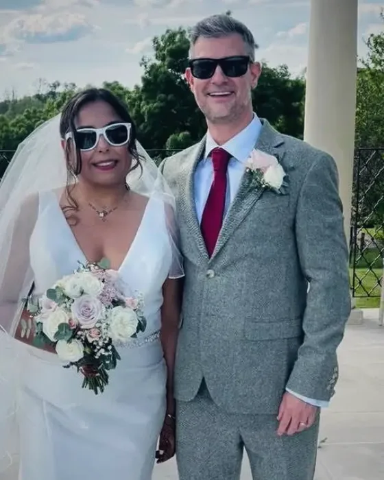 Christian and Naina Rodwell on their wedding day