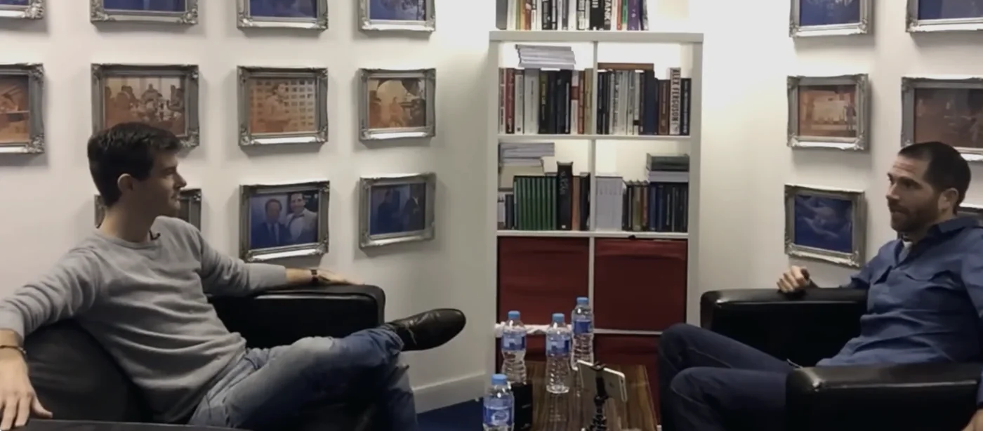 Christian Rodwell interviewing Rob Moore in the studio